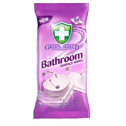 GREEN SHIELD BATHROOM ściereczki antybakteryjne nasączone do łazienki 50Szt +20szt
